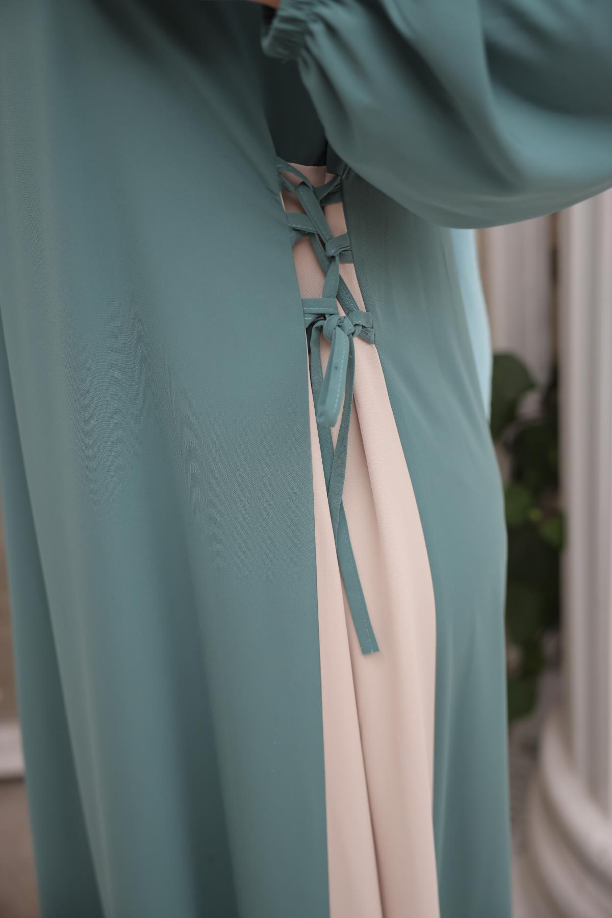 Mint Yandan Garnili Elbise Nsr5061