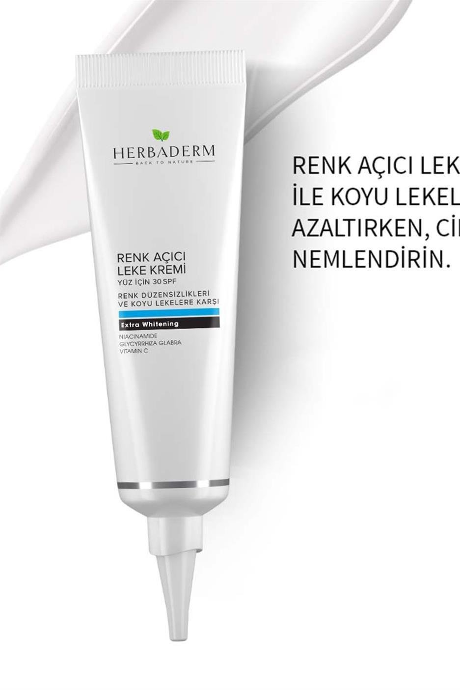 Herbaderm Renk Açıcı Leke Kremi Yüz İçin (30 SPF) 55 Ml