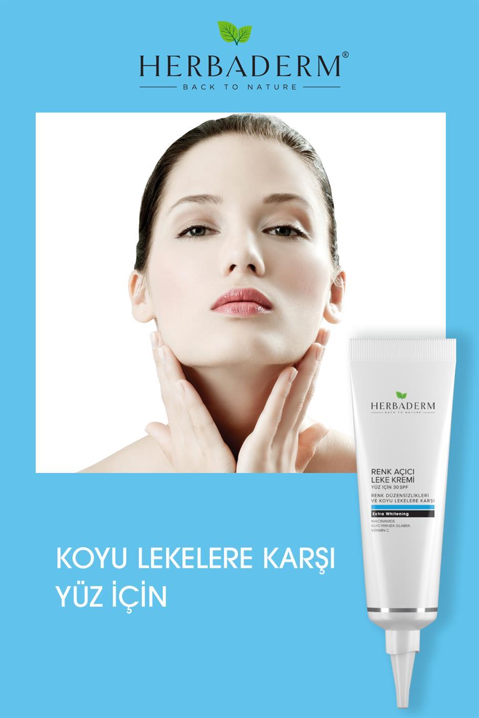 Herbaderm Renk Açıcı Leke Kremi Yüz İçin (30 SPF) 55 Ml