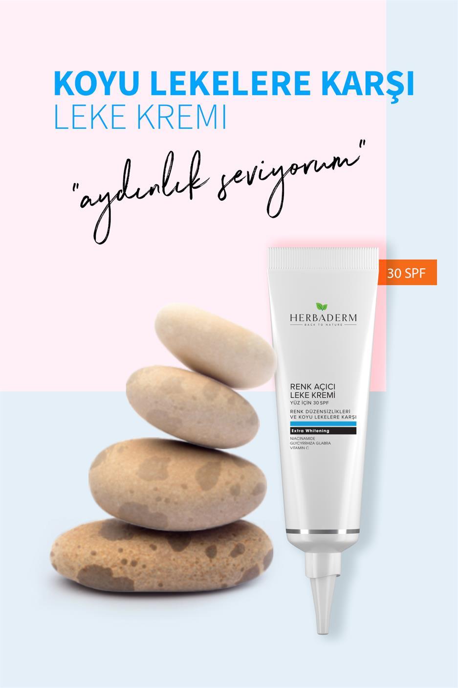 Herbaderm Renk Açıcı Leke Kremi Yüz İçin (30 SPF) 55 Ml