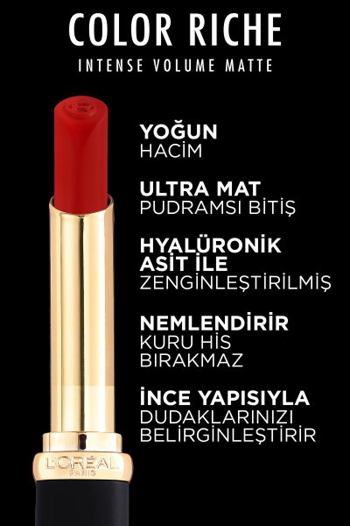 L'Oréal Paris Colors of Worth Color Riche Intense Volume Matte Ruj - 500 Beige Freedom
