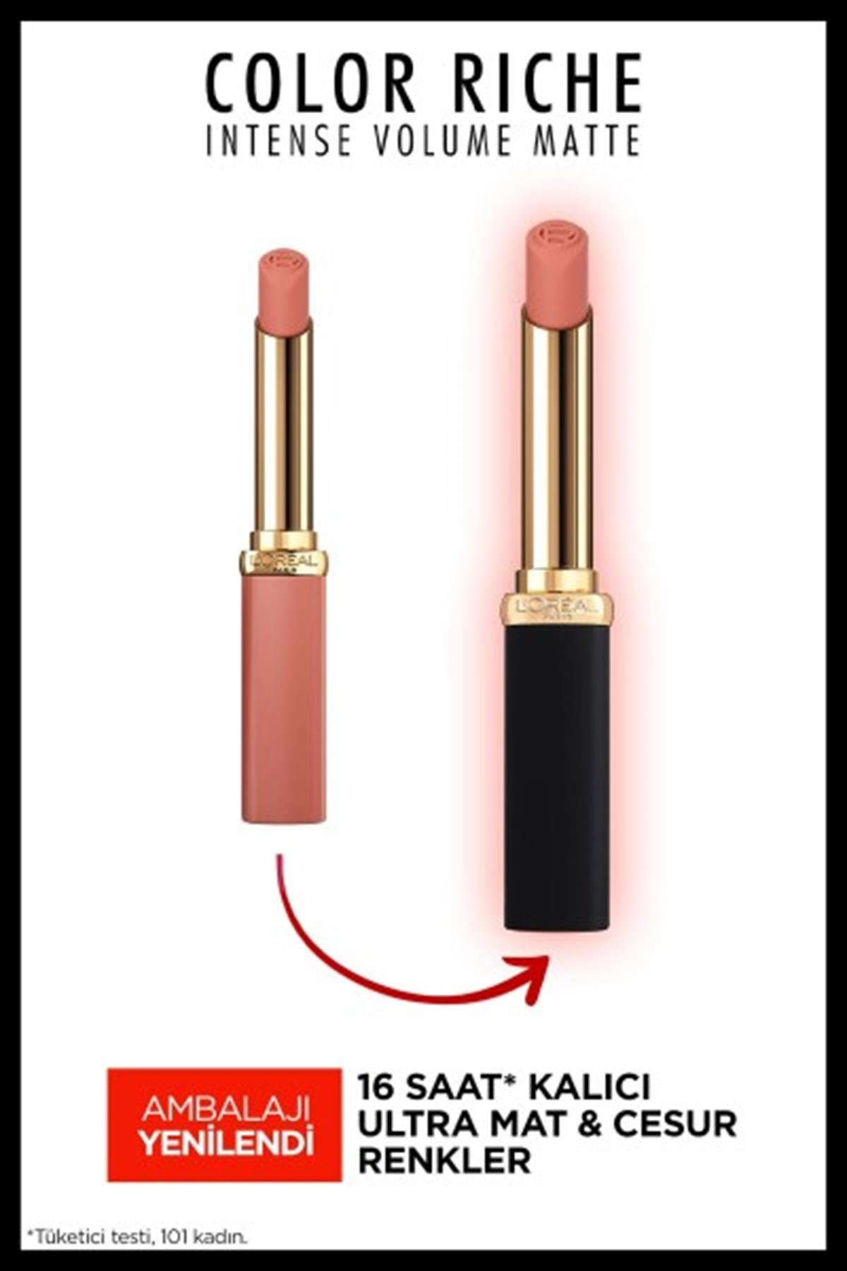 L'Oréal Paris Colors of Worth Color Riche Intense Volume Matte Ruj - 500 Beige Freedom
