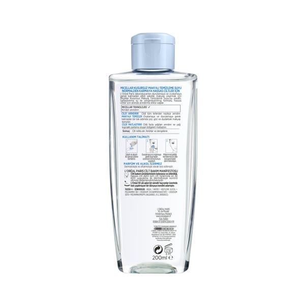 L'Oreal Paris Micellar Makyaj Temizleme Suyu Normalden Ve Karmaya Hassas Ciltler İçin 200 ml