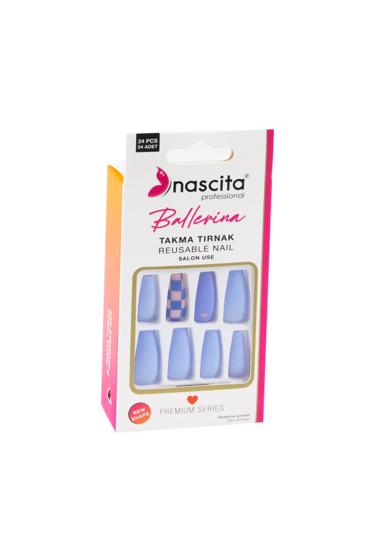 Nascita 24lü Renkli Takma Tırnak Balerina - 158
