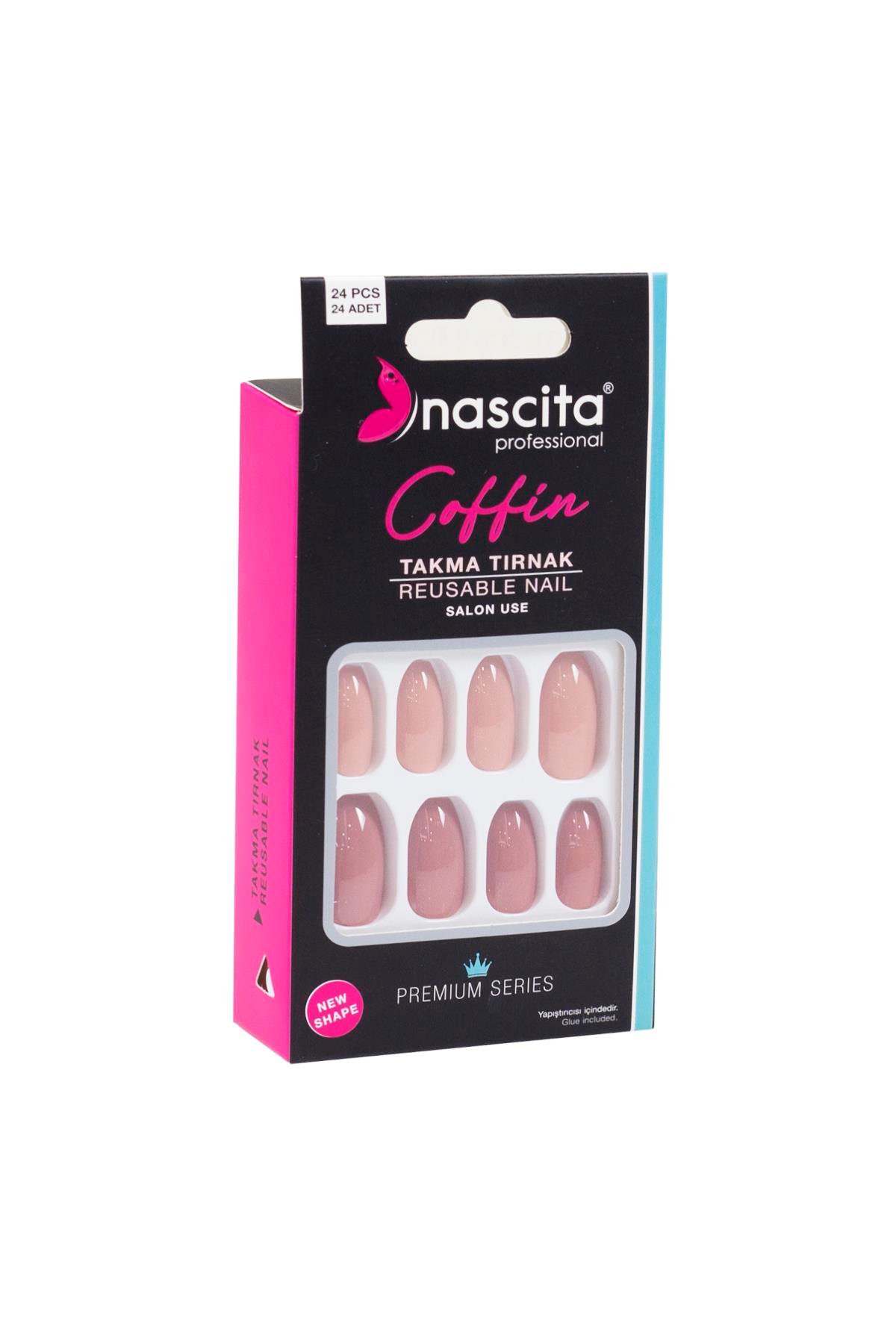 Nascita 24lü Renkli Takma Tırnak Coffin - 147