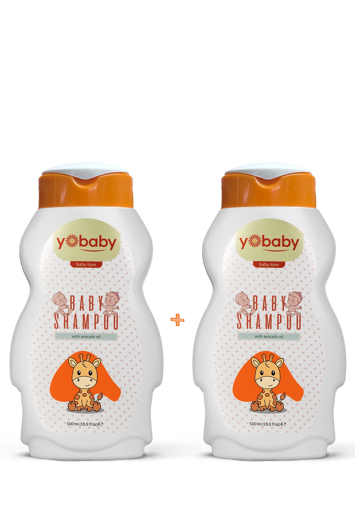 YoBaby Doğal Saç ve Vücut Şampuanı| Hassas Bebek Cildi, Göz Yakmayan Bebek Çocuk Şampuanı|2'Li Paket