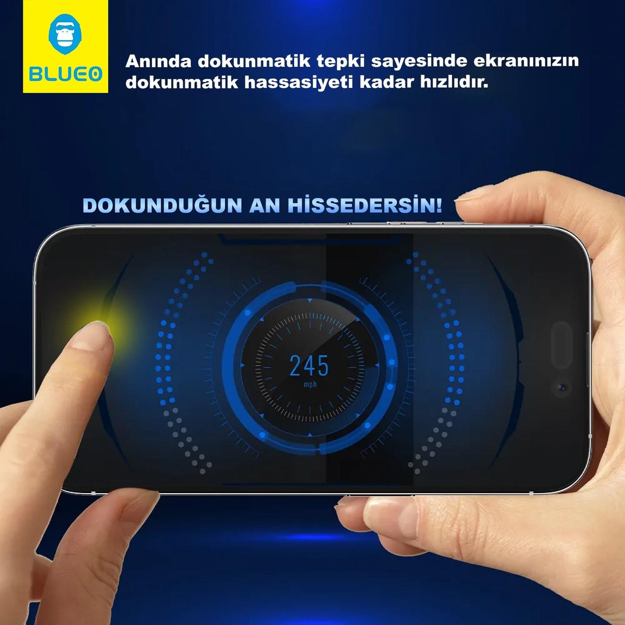 Anti-Dust HD iPhone 15 Pro Max Uyumlu  Ahize ve Ekran Toz Çizik Önleyici Cam Ekran Koruyucu Aparatlı