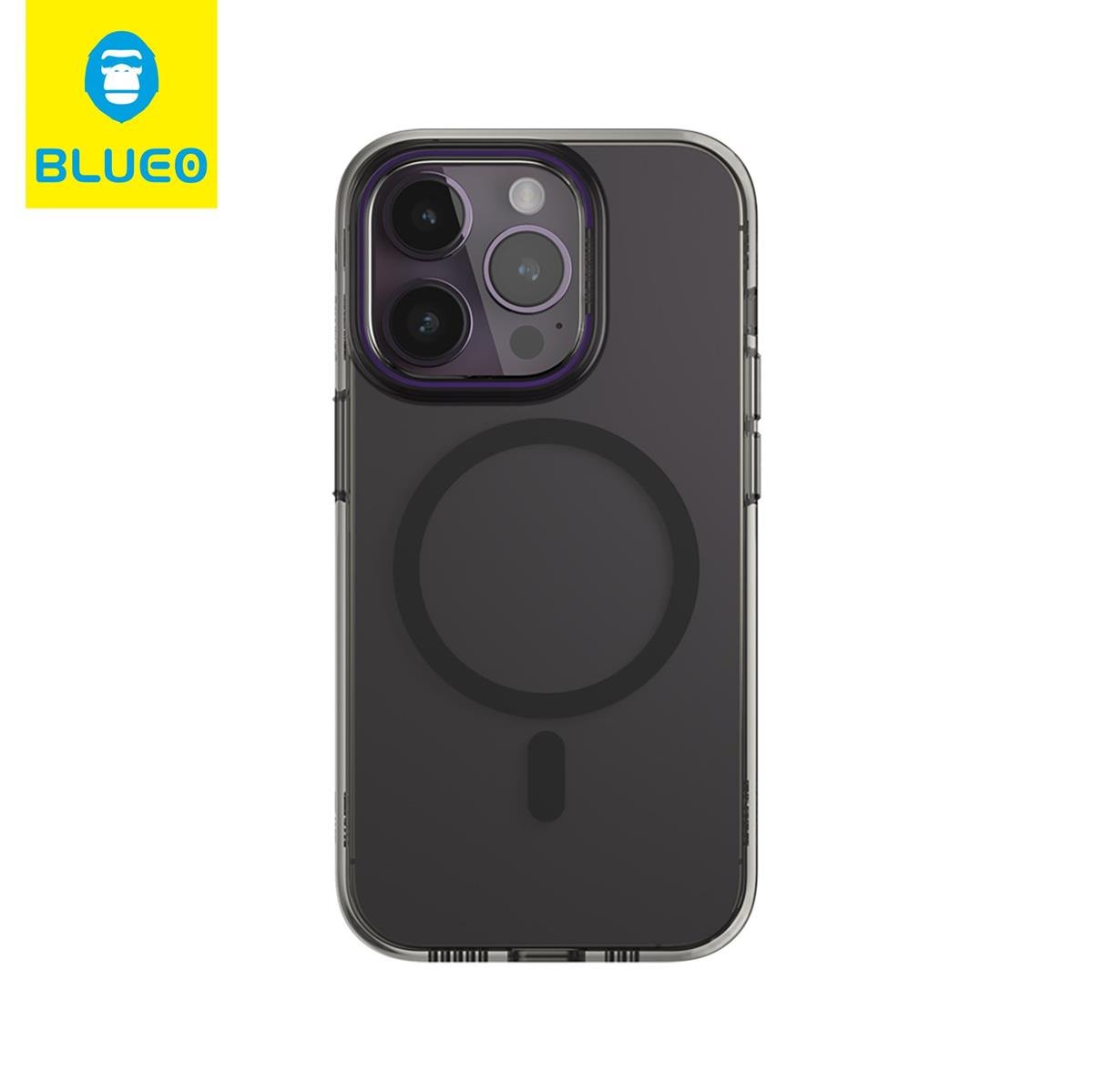 B49 Ultra Clear Anti-Drop Magsafe Kılıf iP 14 Pro Mor