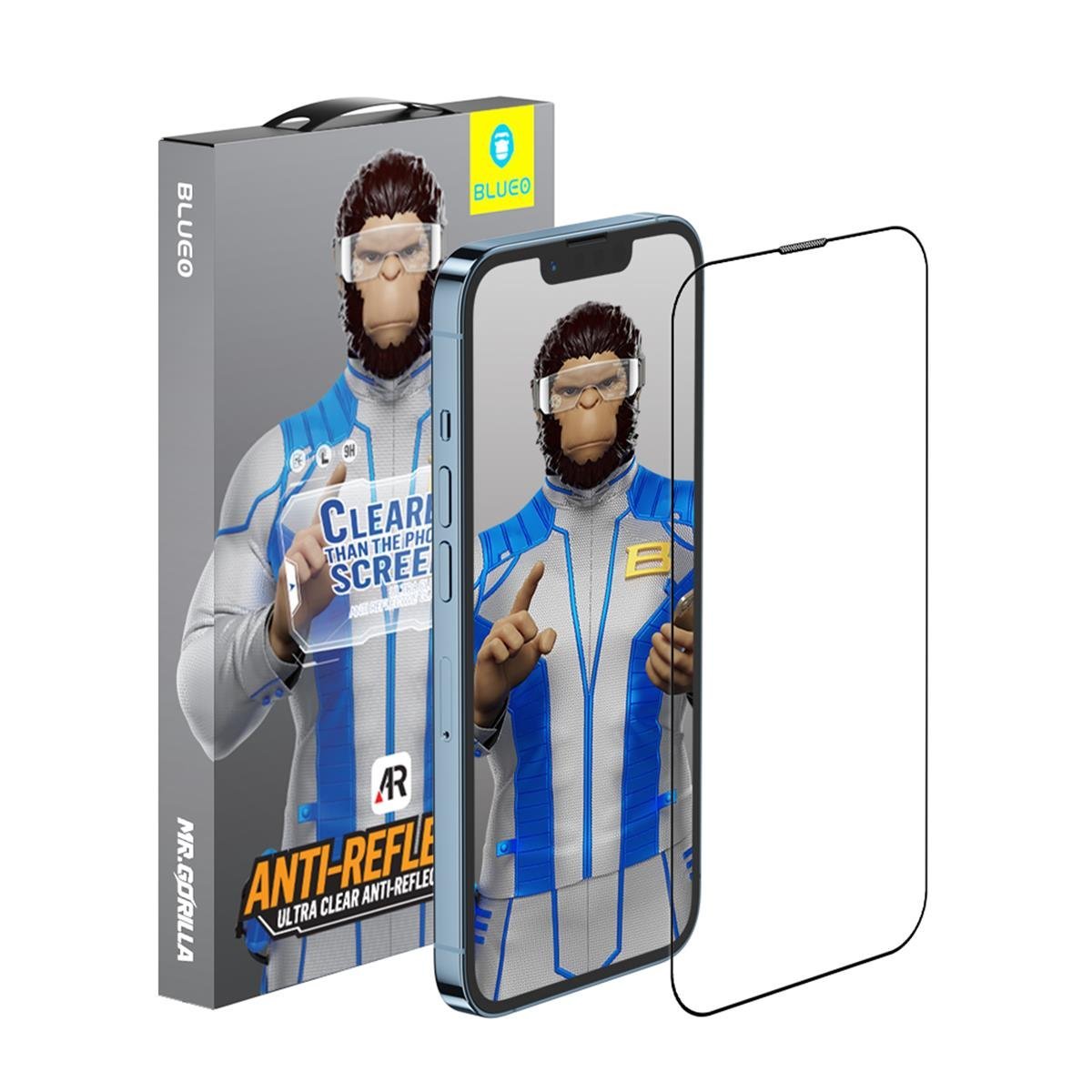 Blueo Anti-Reflective Cam Ekran Koruyucu iP 13/13 Pro/14