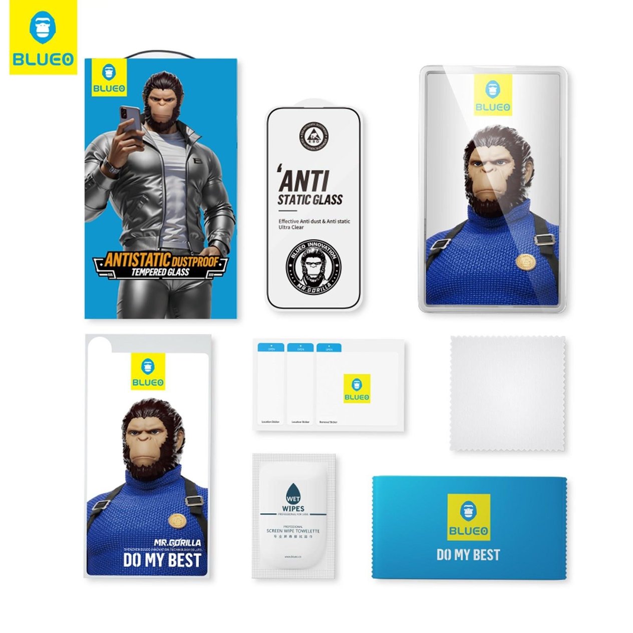 Blueo Anti Static HD Samsung Z Fold 6 Uyumlu Toz Çizilme Parmak izi Önleyici Full Cam Ekran Koruyucu