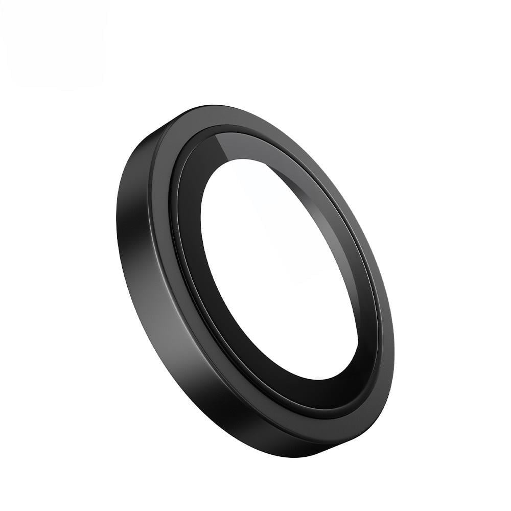 Blueo iPhone 16 Pro Max ve 16 Pro Siyah Titanyum Metal Frame Aplikatörlü Kamera Lens Camı Koruyucu