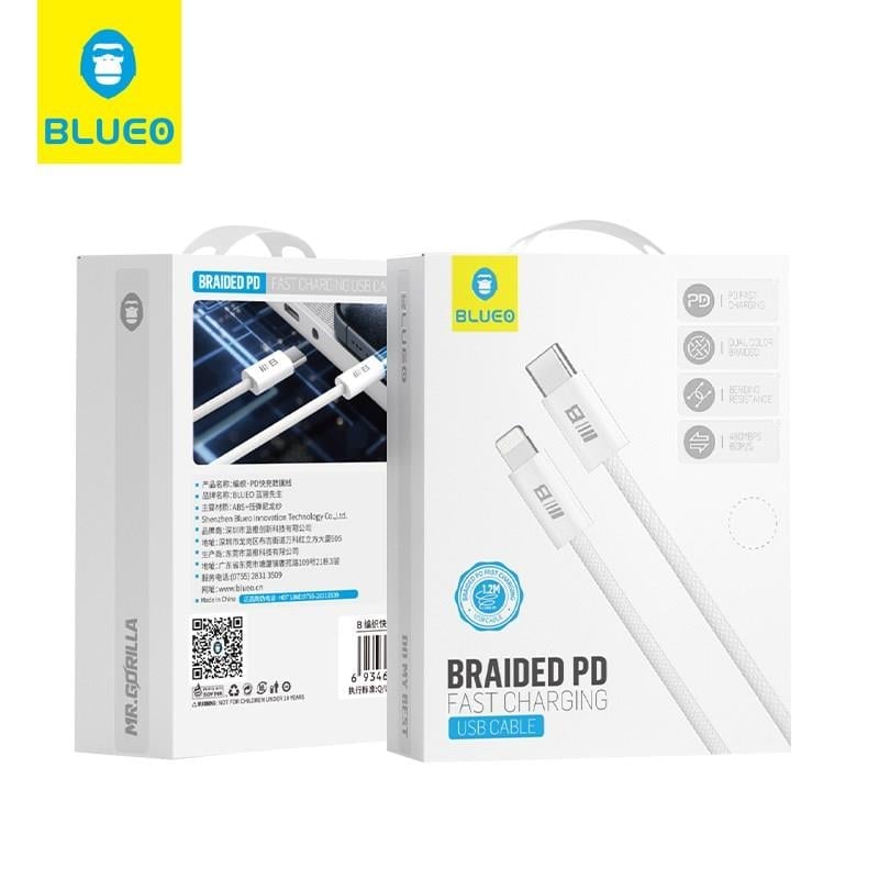 Braided PD 60W Ultra Hızlı Şarj ve Data Kablosu Lightning