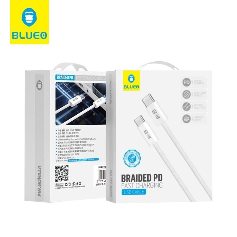 Braided PD 60W Ultra Hızlı Şarj ve Data Kablosu Type-C