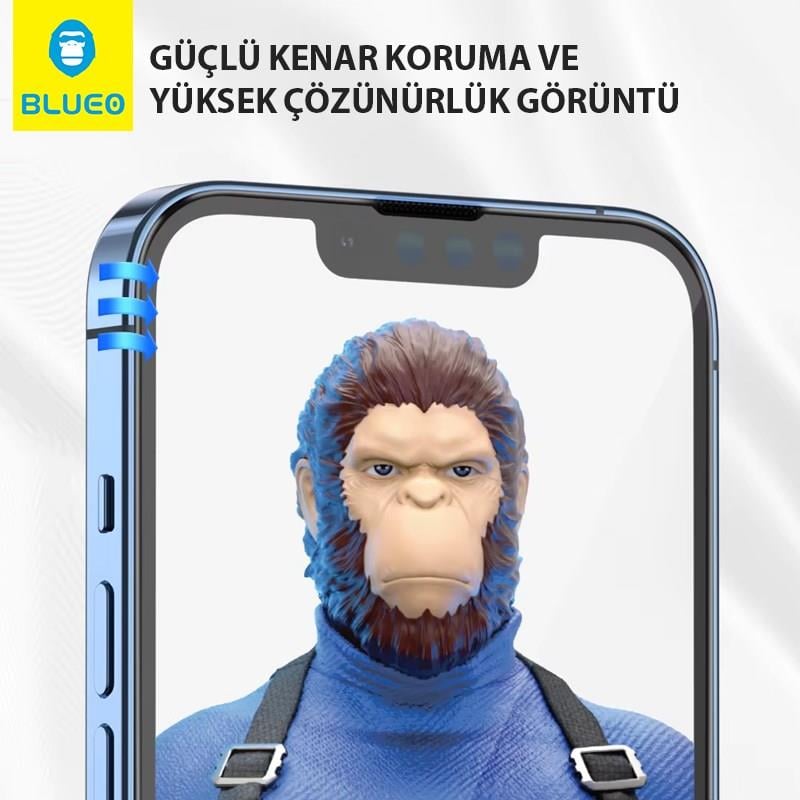 Corning Gorilla iPhone 15 Pro Max Uyumlu Uygulama Aparatlı Ekstra Dayanıklı HD Cam Ekran Koruyucu