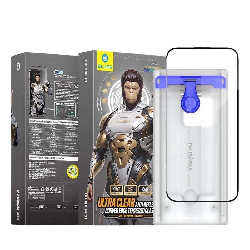 iP 15 Pro AR 3D Curved Anti Reflective HD Uygulama Aparatlı Kavisli Cam Ekran Koruyucu