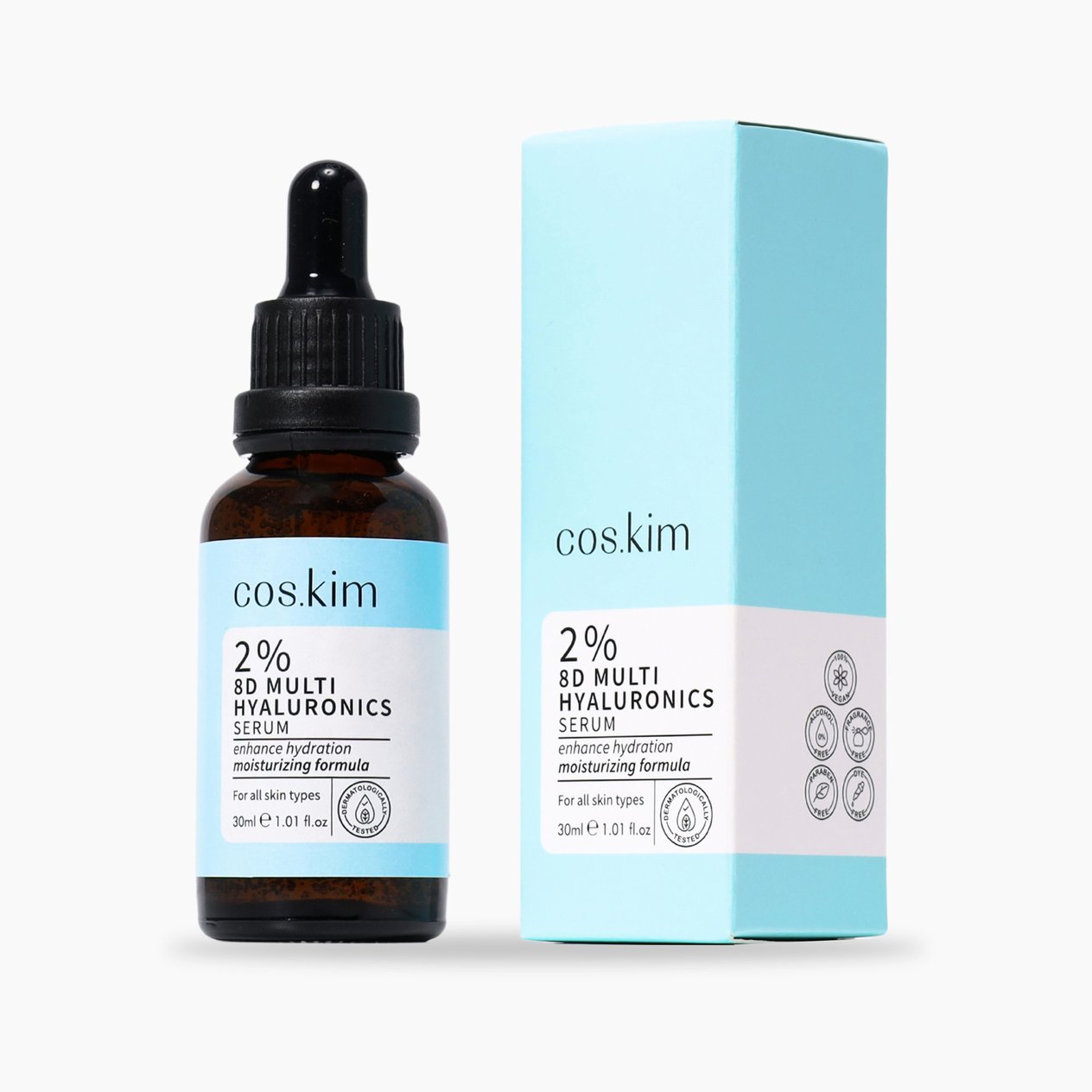8 Çeşit Hyaluronik Asit İçeren Nemlendirici Cilt Bakım Serumu | 2% 8D Multi Hyaluronics Serum 30 ml