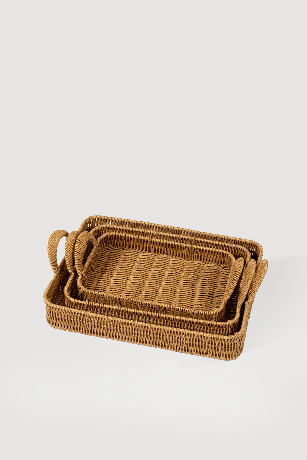 Plateaux Rattan Tepsi Seti