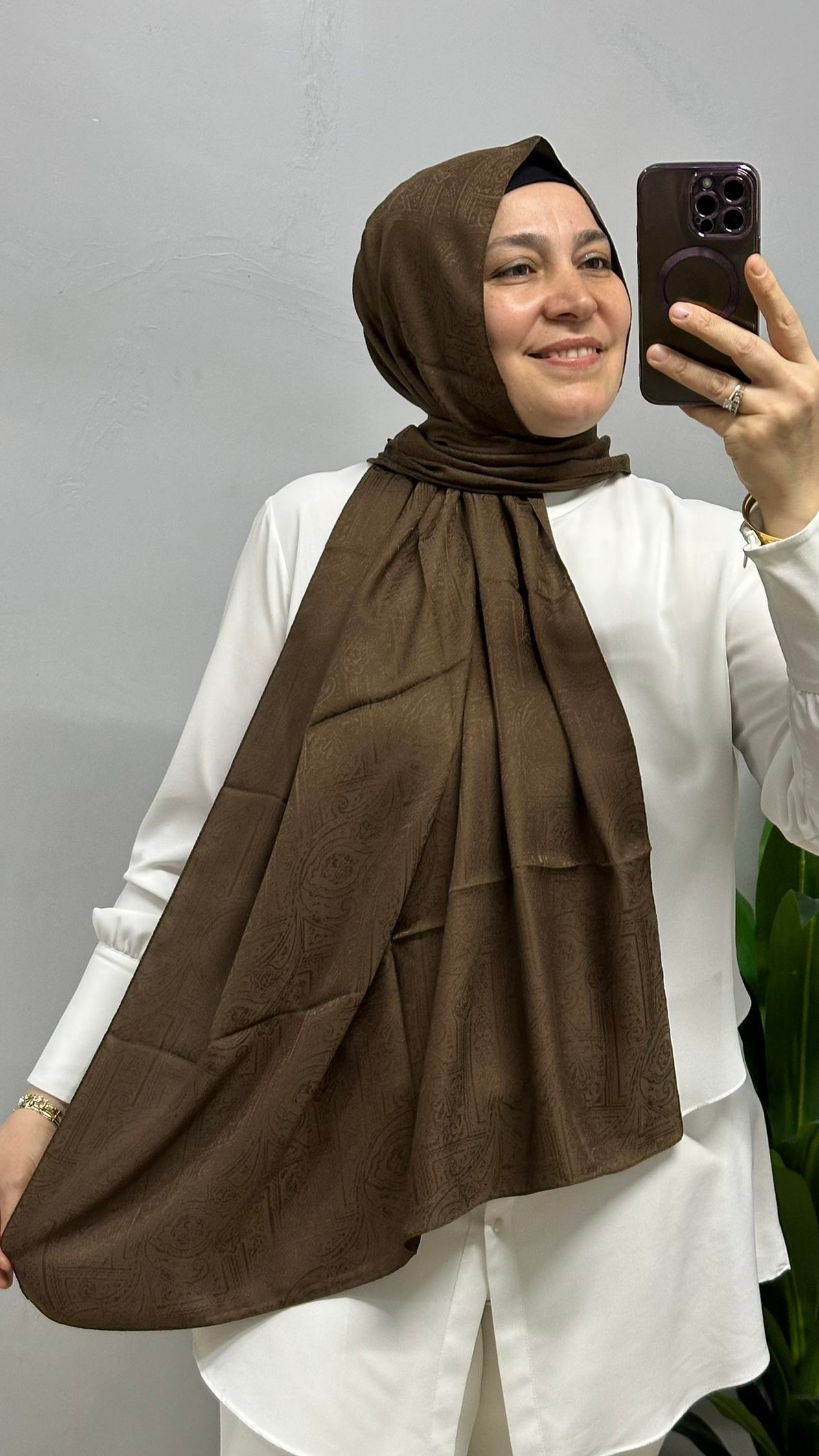 ACI KAHVE MONOGRAM STAR ŞAL