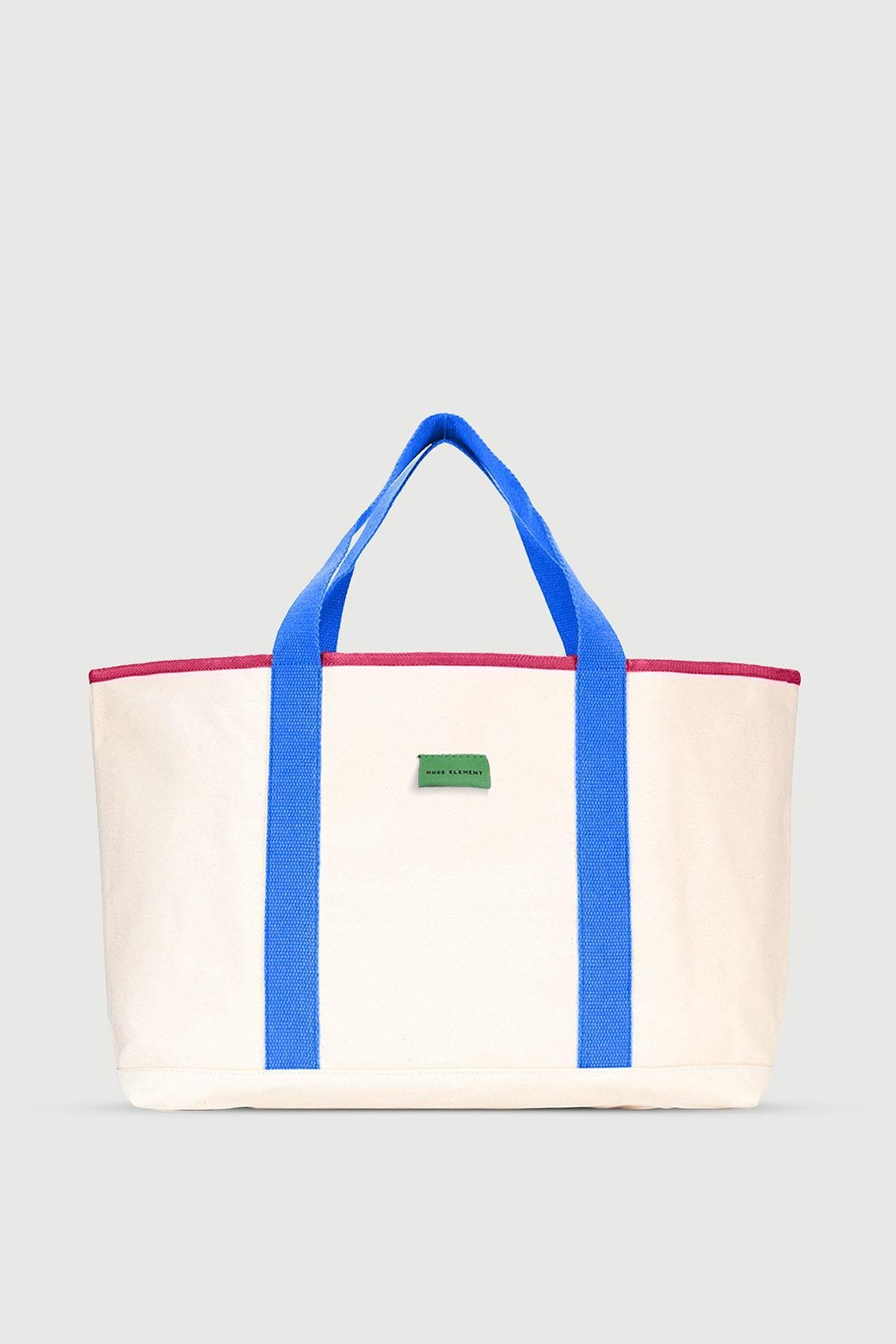 Huge Extra Large Linen Bag Blue Pink