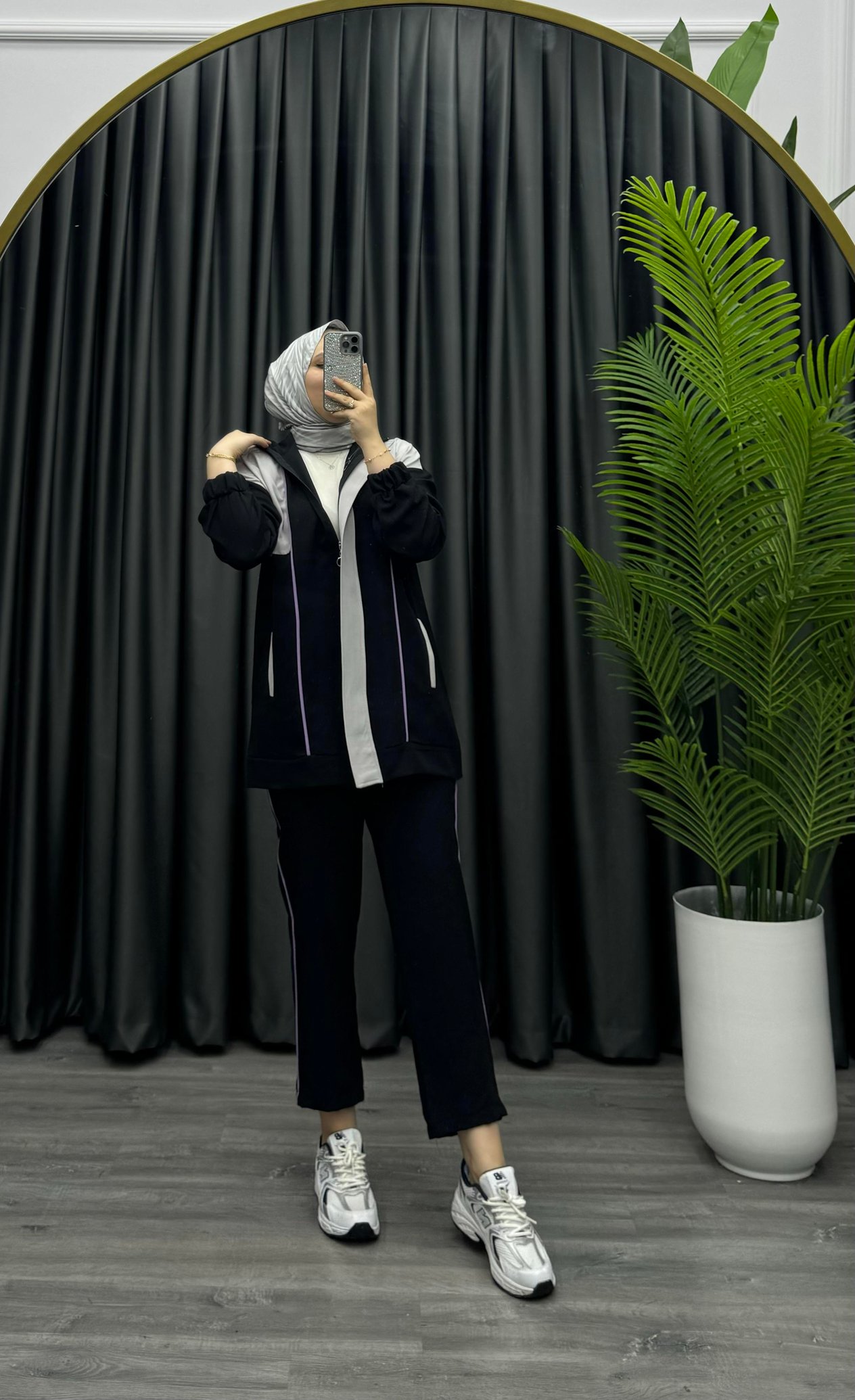 Düz spor takım siyah 
