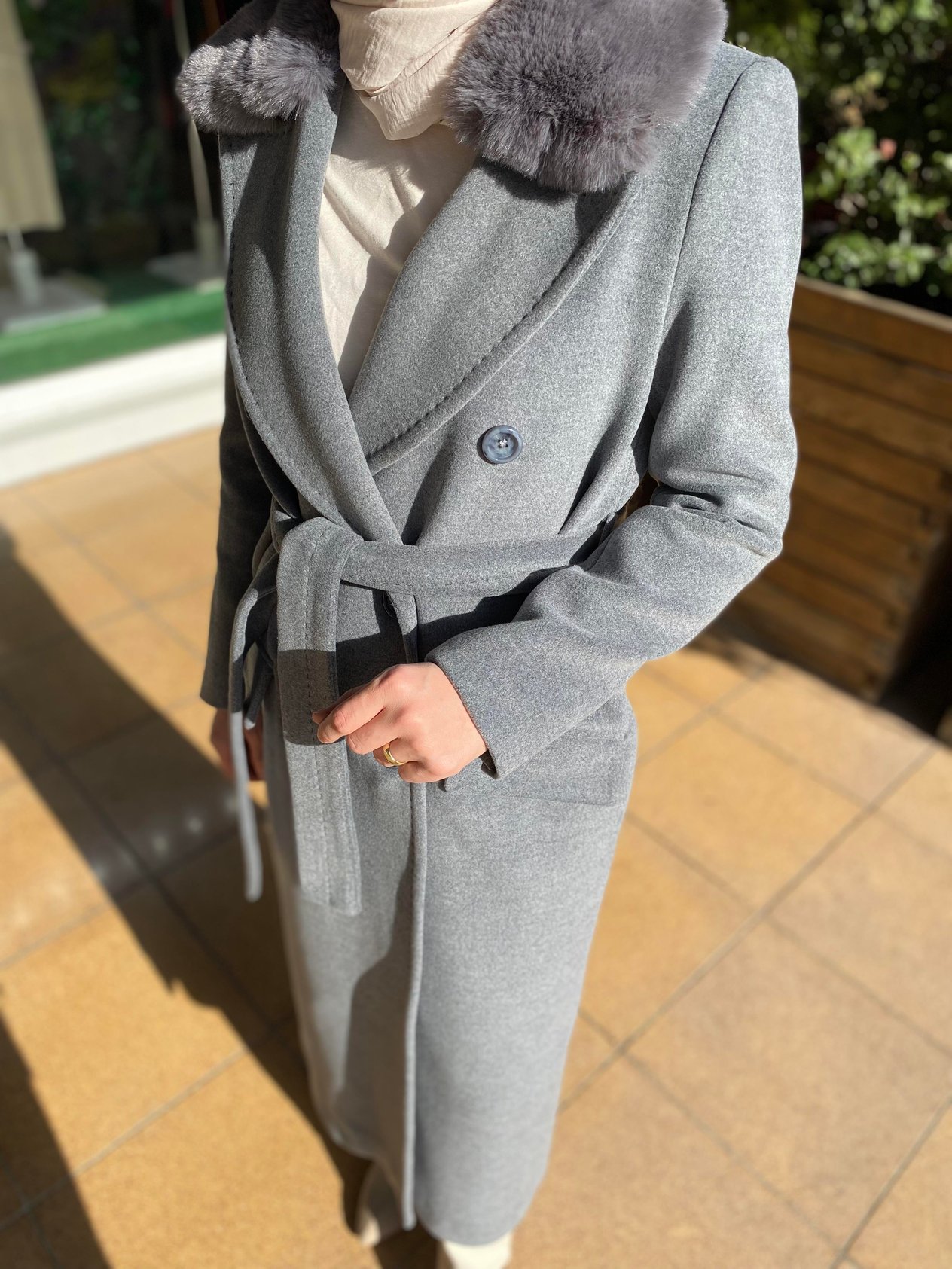 Lady Kürklü Kaşe Kaban