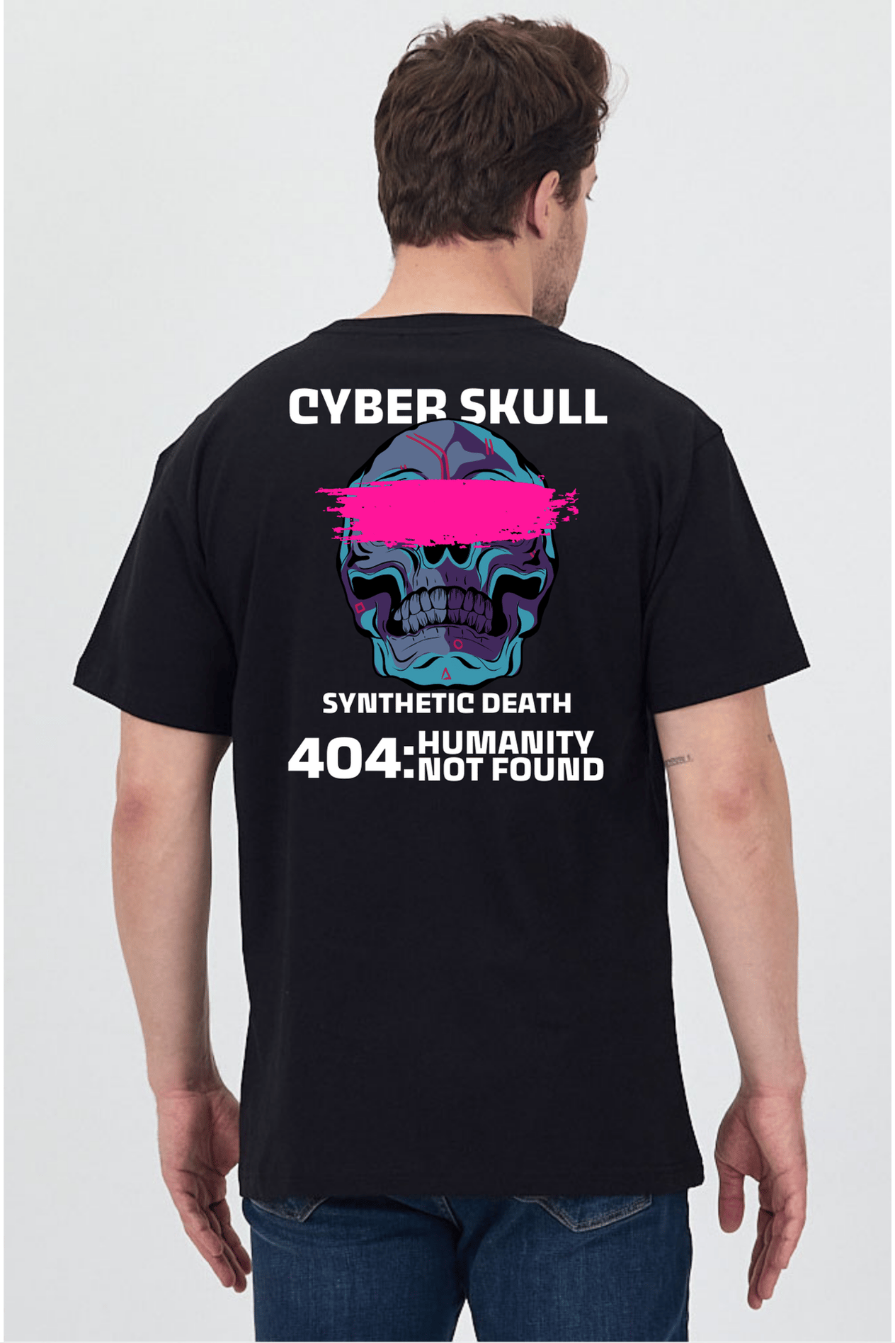 FİHA/2093 UNISEX ÖN ARKA BASKILI T-SHIRT - SİYAH