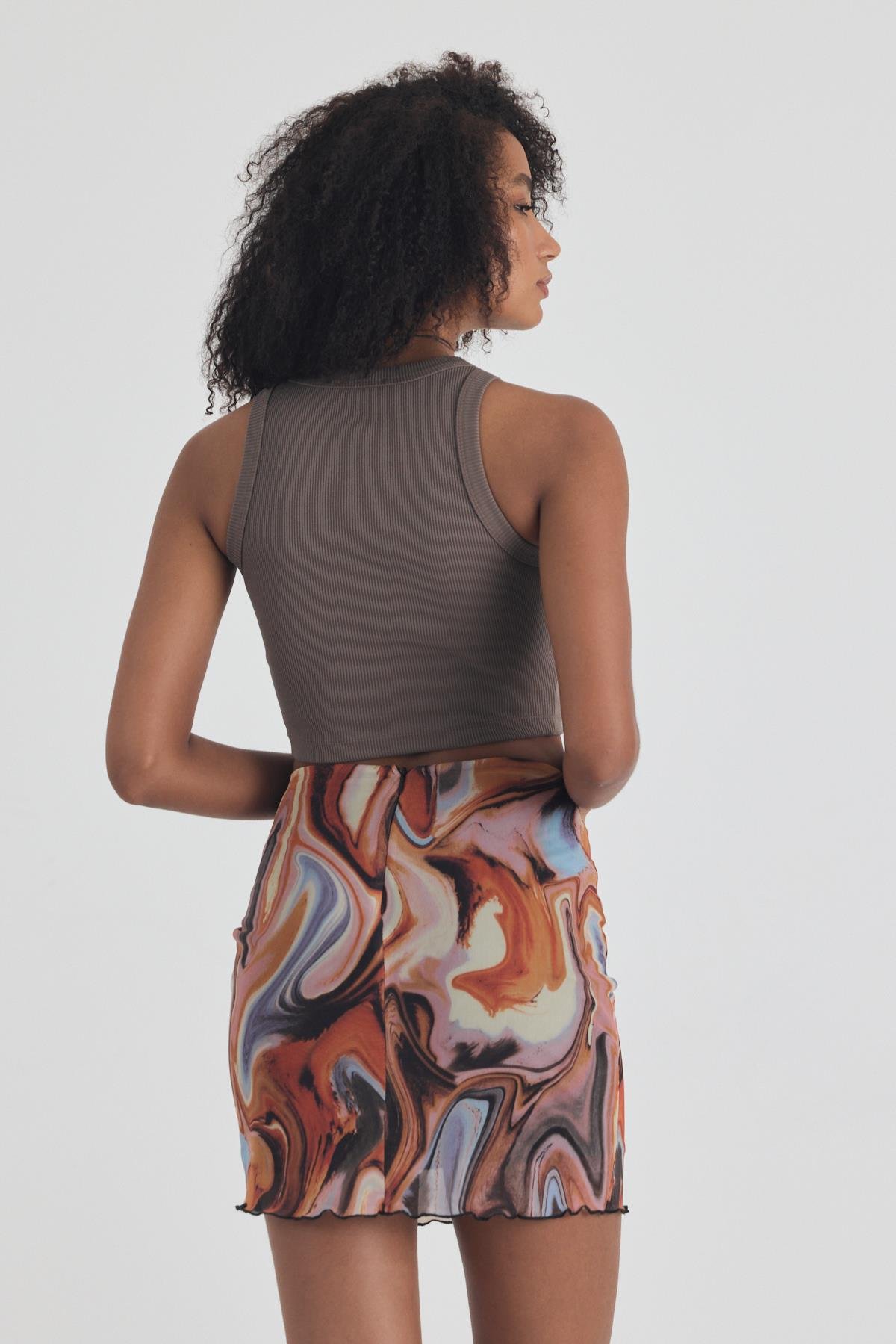 FİHA/3049-KADIN KAŞKORSE BİYELİ CROP - TOPRAK