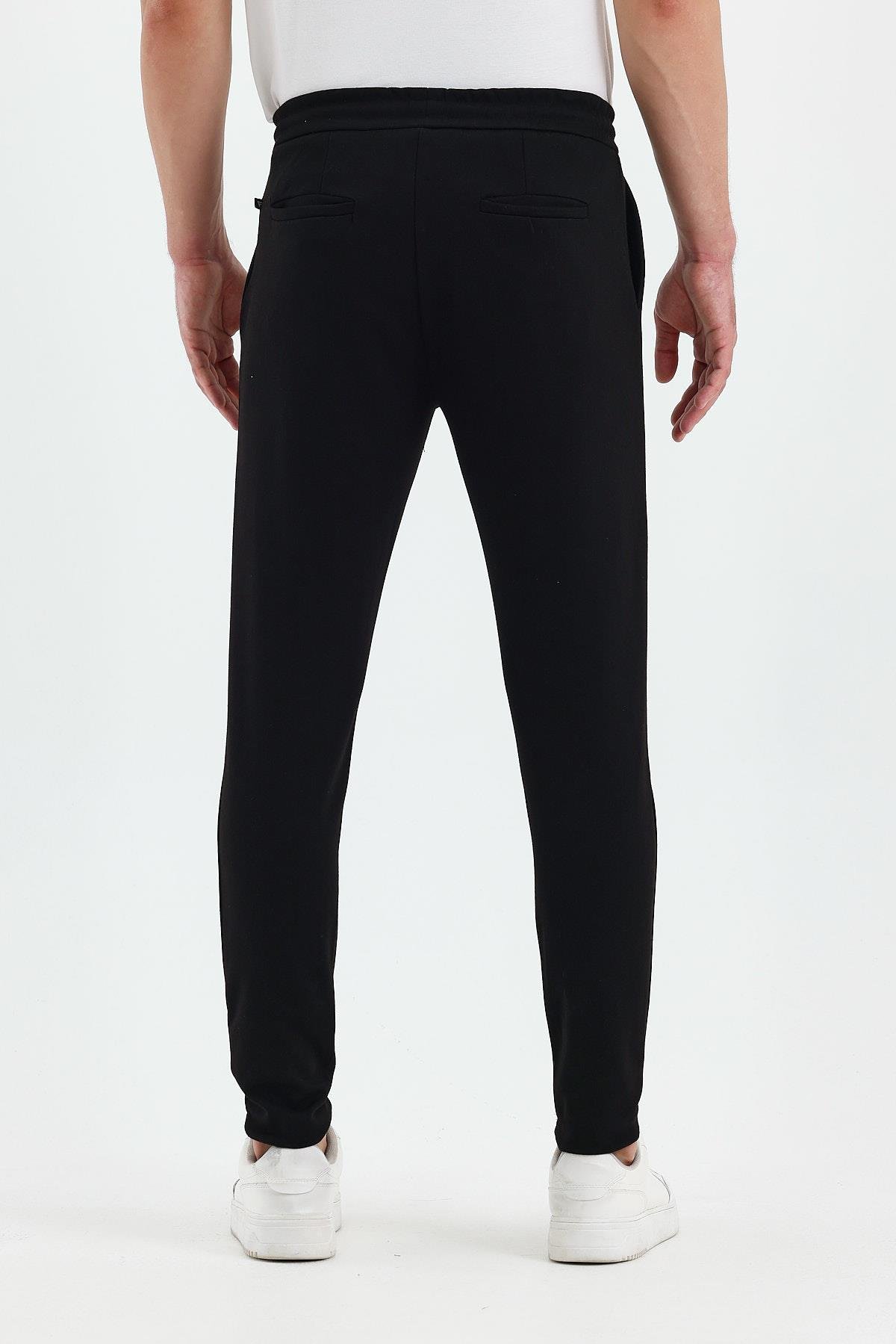 FİHA/9535-ERKEK DÜZ PAÇA JOGGER PANTOLON - SİYAH