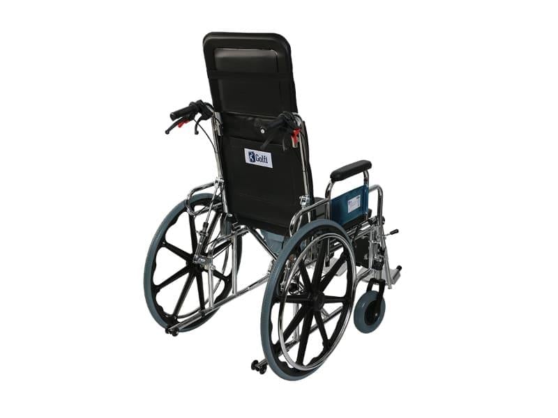TEKERLEKLİ SANDELYELERGOLFİGOLFİ-G124GOLFİ G124 Sırtı Yatarlı Banyo Tuvalet Sandalyesi