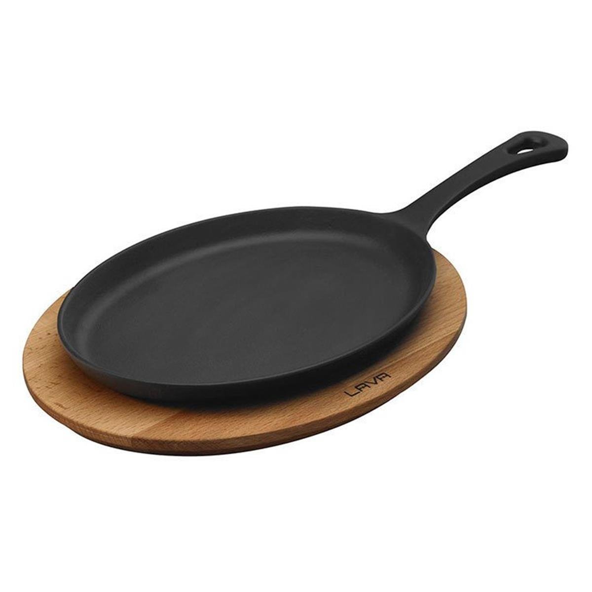 Lava Ahşap Altlıklı Döküm Demir Fajita Tavası 17x23 cmFajita, Hotplate ve Döküm TabaklarLavaAhşap Altlıklı Döküm Demir Fajita Tavası