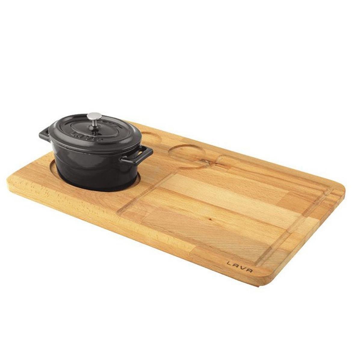 Lava Ahşap Altlıklı Mini Oval Tencere 9x12 cmKayın AğacıLavaAhşap Altlıklı Mini Oval Tencere