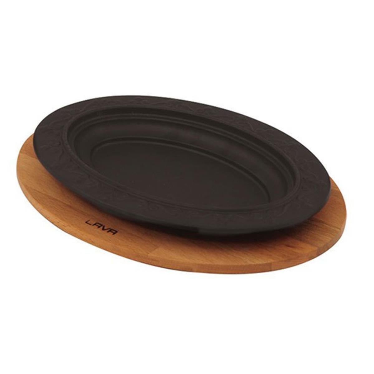 Lava Ahşap Altlıklı Oval Döner Kebap Tabağı 32x23 cmFajita, Hotplate ve Döküm TabaklarLavaAhşap Altlıklı Oval Döner Kebap Tabağı