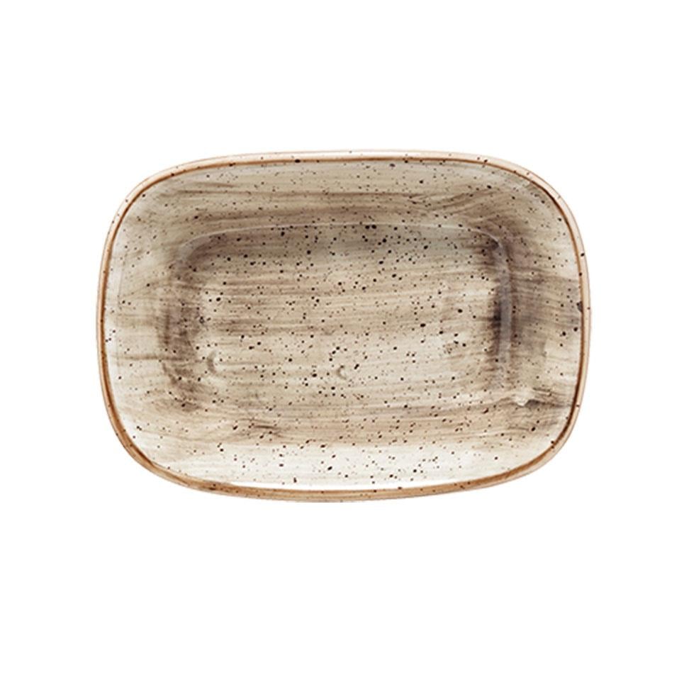 Aura TerrainBonnaBonna Aura Terrain Gourmet Dikdörtgen Kayık Tabak 14 cm