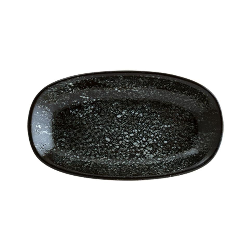 CosmosBonnaBonna Cosmos Black Gourmet Oval Kayık Tabak 19 cm