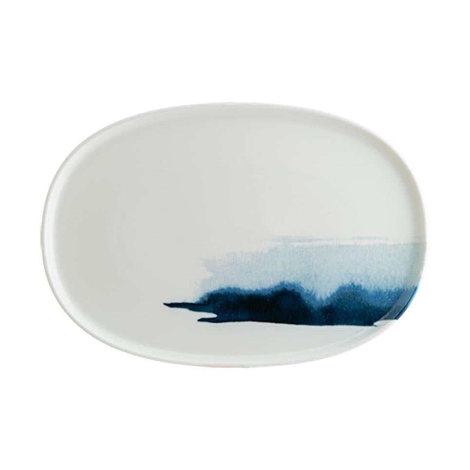 Blue WaveBonnaBonna Mavi Dalga Hygge Oval Servis 34 cm
