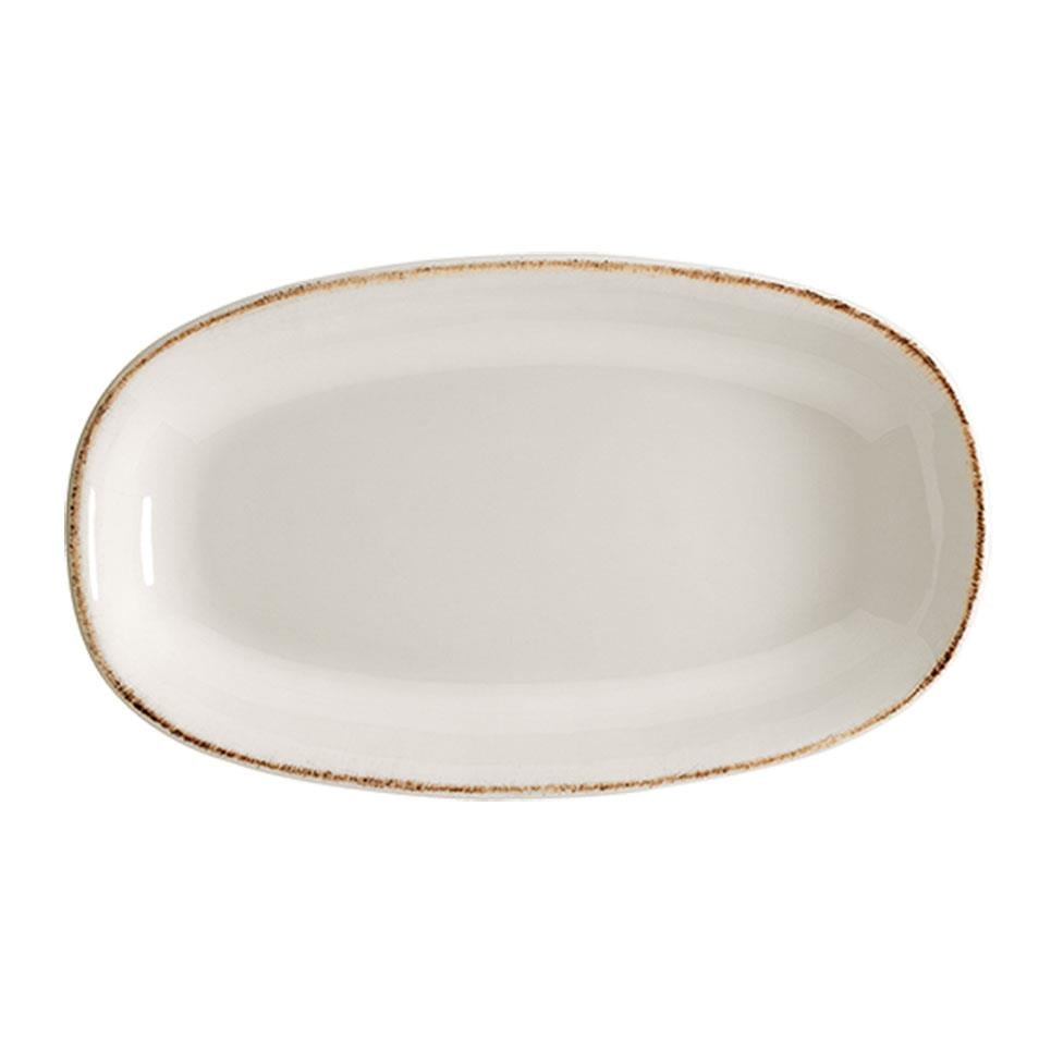RetroBonnaBonna Retro Gourmet Oval Kayık Tabak 24 cm