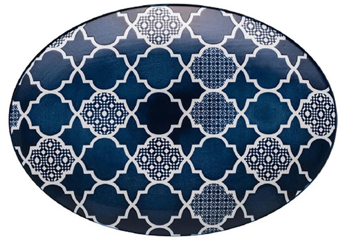 Jumbo | Deep Blue | Porselen Selçuklu Kayık TabakDeep BlueJumboPorselen Selçuklu Kayık Tabak