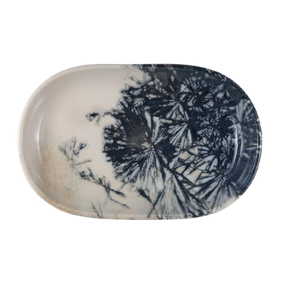 AventurinID FinePorser Aventurin Oval Kayık Tabak 18 cm