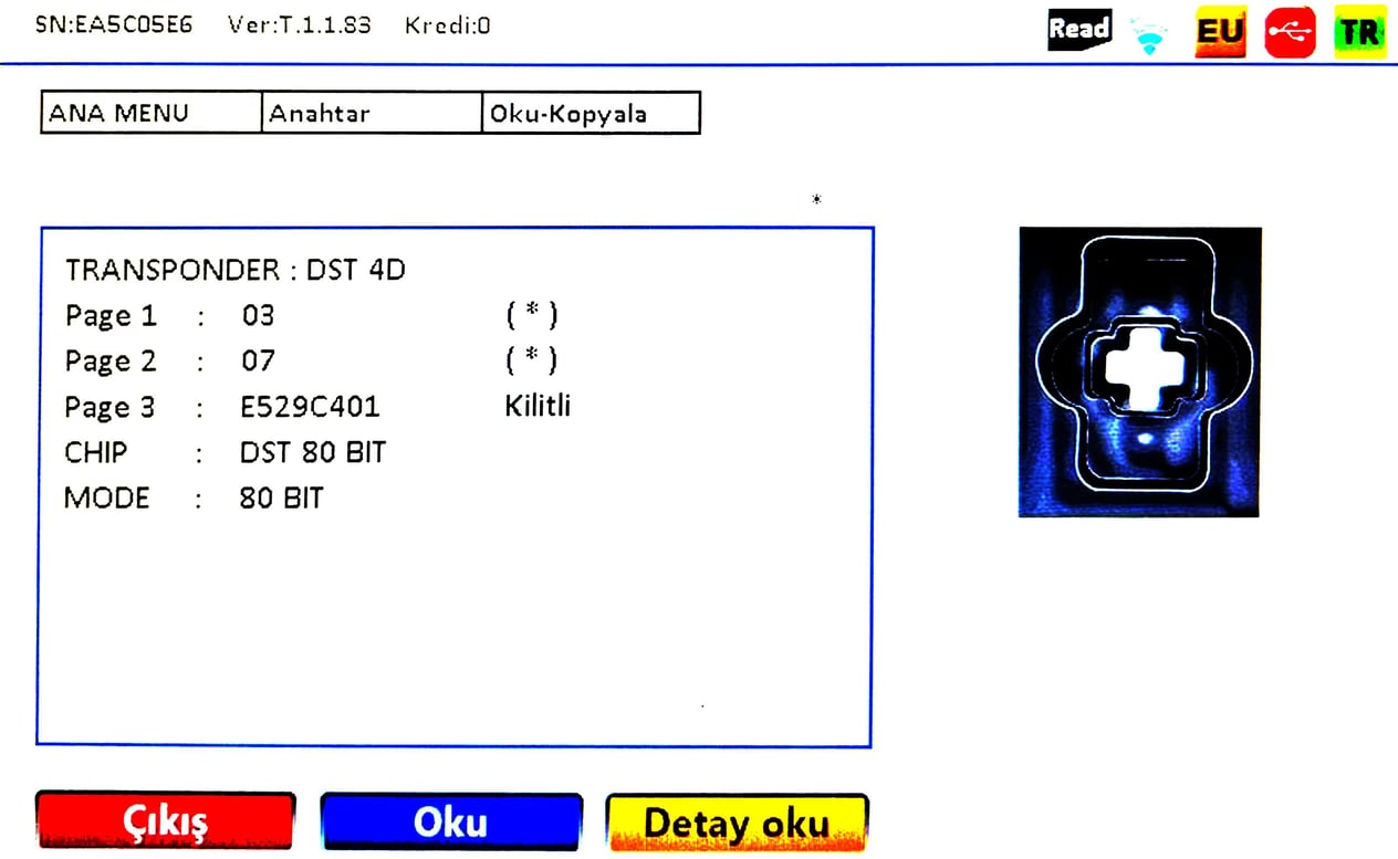 OEMFOR111ORJİNAL D TRANSIT TOURNEO CUSTOM SUSTALI 3 BUTON KUMANDA