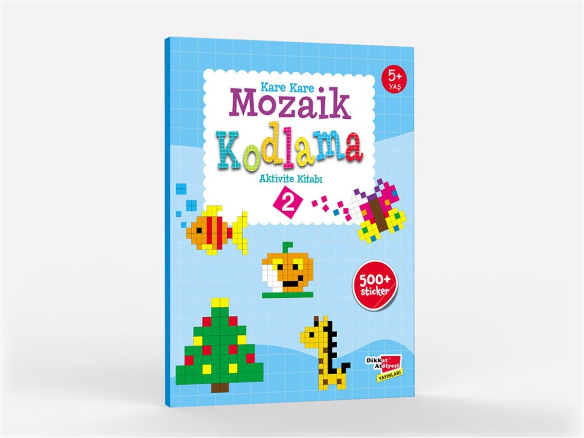 Dikkat Atölyesi Okul Öncesi Kare Kare Mozaik Kodlama Aktivite Kitabı 2. Seviye