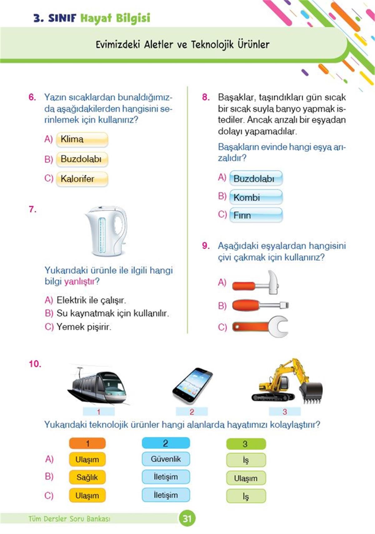 Dikkat Atölyesi Tüm Dersler 3. Sınıf Yeni Nesil Soru Bankası