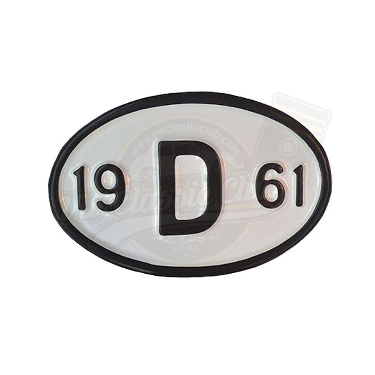 Arka Yıl Plakası 19D61 (1961)
