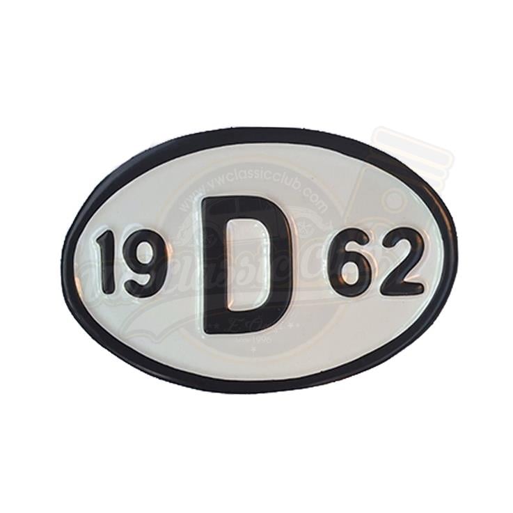 Arka Yıl Plakası 19D62 (1962)