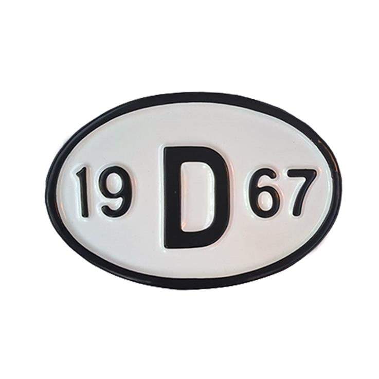 Rear Year Plate 1967 (19D67)