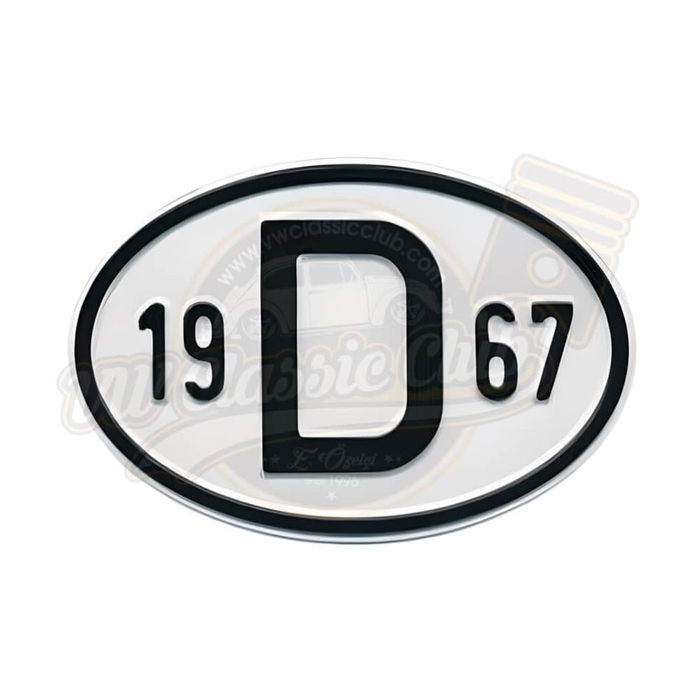 Rear Year Plate 1967 (19D67)