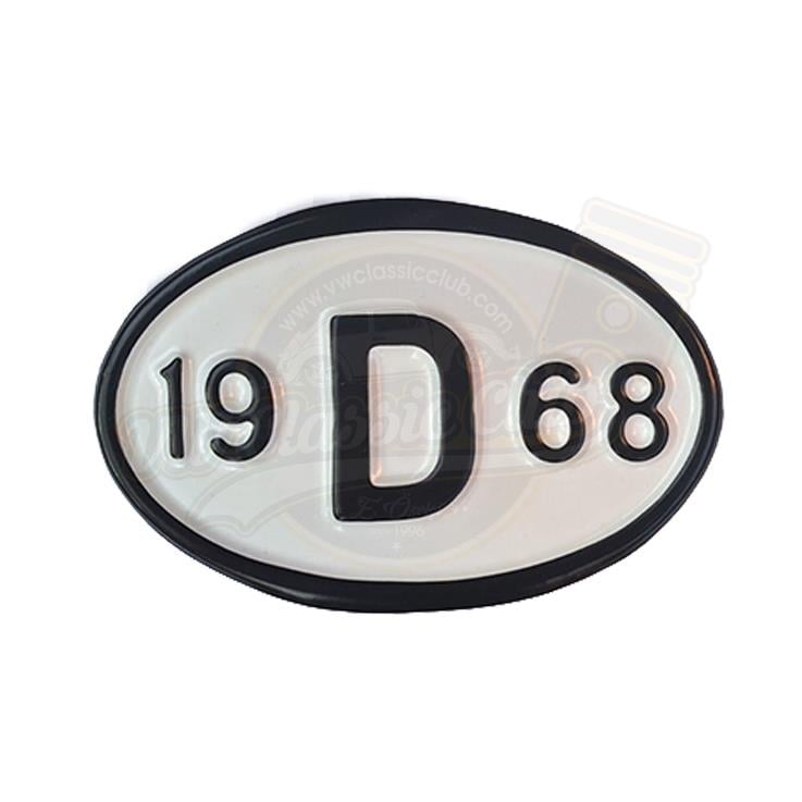 Arka Yıl Plakası 19D68 (1968)