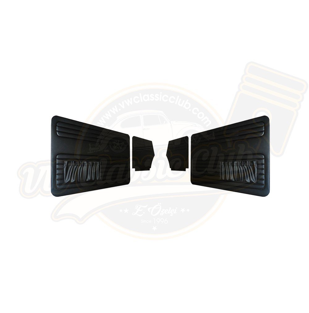 Cabrio Door Panel Set Double Pocket Black (1300-1302-1303)