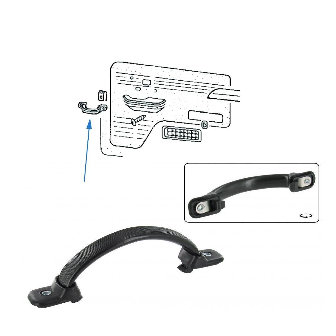 211867161B Interior Door Pull Handle Black (T2) 8187800706