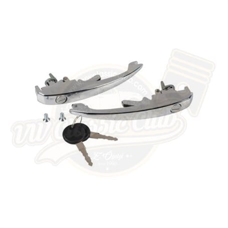 Locking Door Handle with Keys Chrome (1300-1302-1303)