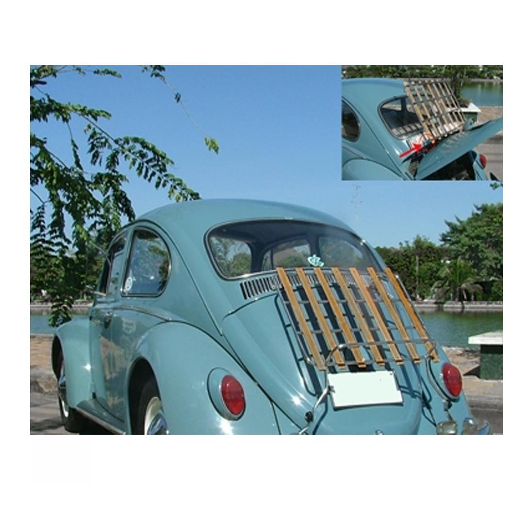Rear luggage rack. Made of stainless steel and wood